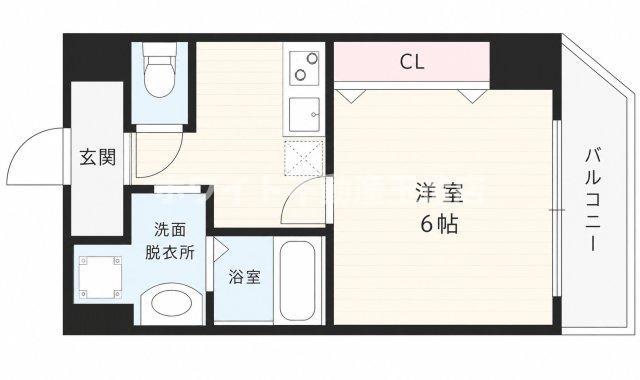 DWELL GALAXY(1K/2階)の間取り写真