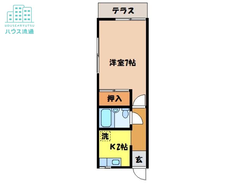 コーポ高橋(1K/2階)の間取り写真