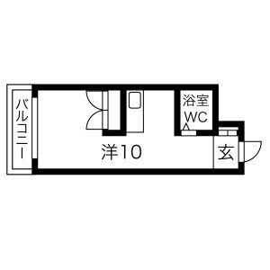 サンパール玉川(ワンルーム/3階)の間取り写真