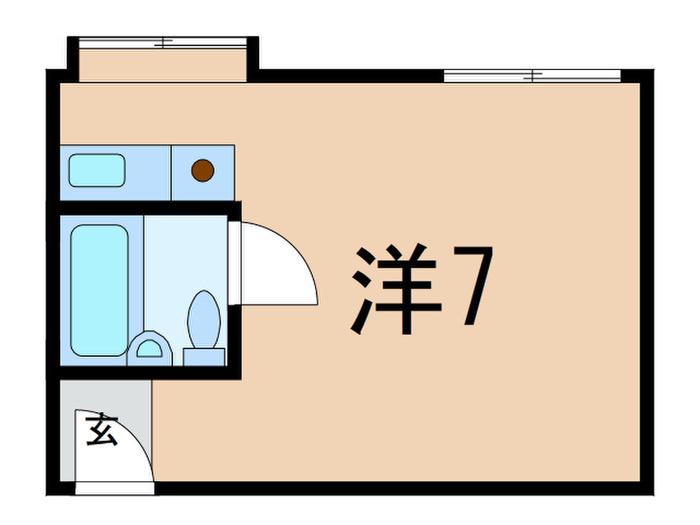 音羽小峰マンションズ(ワンルーム/2階)の間取り写真