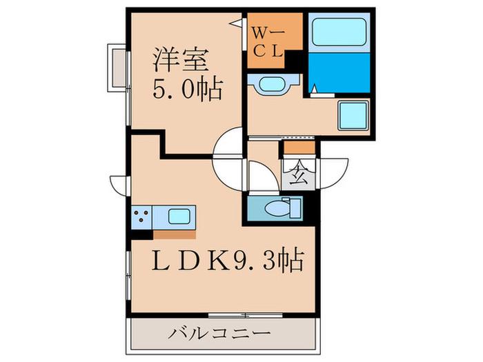 エル・ウイング(1LDK/3階)の間取り写真