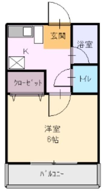 南行徳レインボーブリッジ(1K/1階)の間取り写真