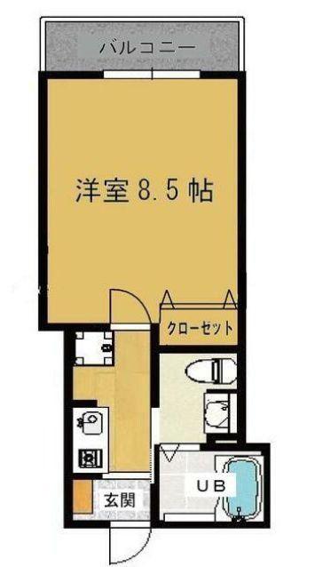 ウェルスクエア蒲田(1K/2階)の間取り写真