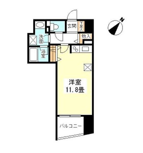 TKフラッツ渋谷(ワンルーム/10階)の間取り写真
