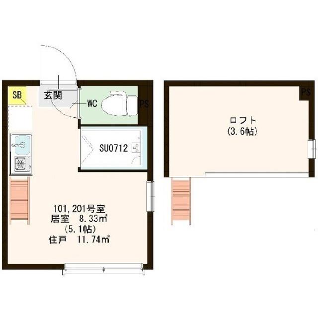 YUZHOUSE(ワンルーム/2階)の間取り写真