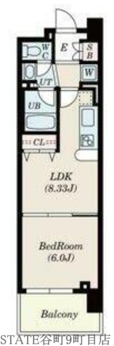 コンソラーレ上町台LL(1LDK/3階)の間取り写真