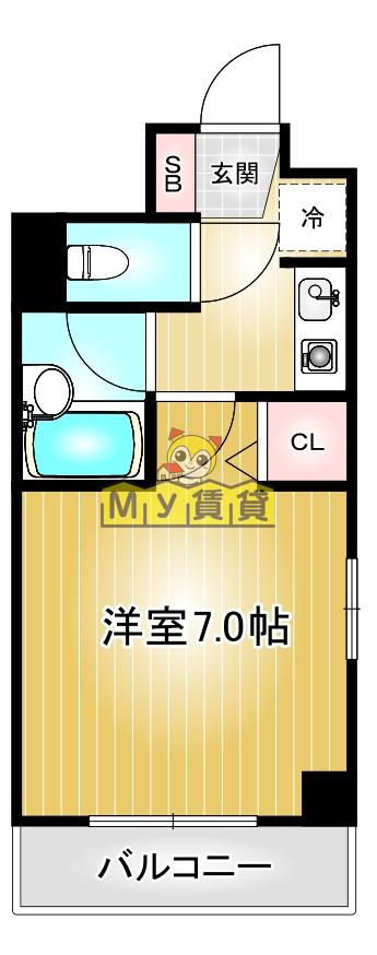 イヅミマンション(1K/2階)の間取り写真