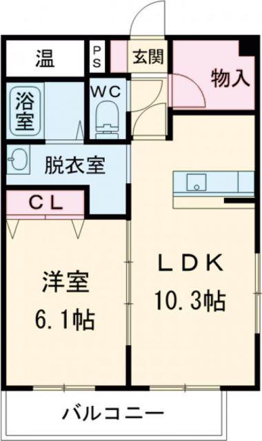 ベリエIII(1LDK/4階)の間取り写真