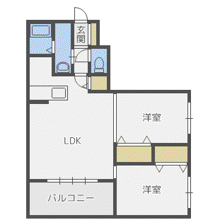 BREEZE N36(2LDK/5階)の間取り写真