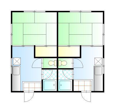 千村5丁目アパート(1K/2階)の間取り写真