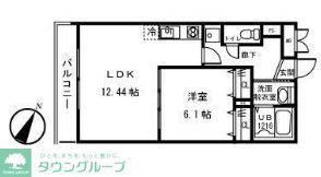 BLANC RIVIERブランリヴィエール(1LDK/3階)の間取り写真