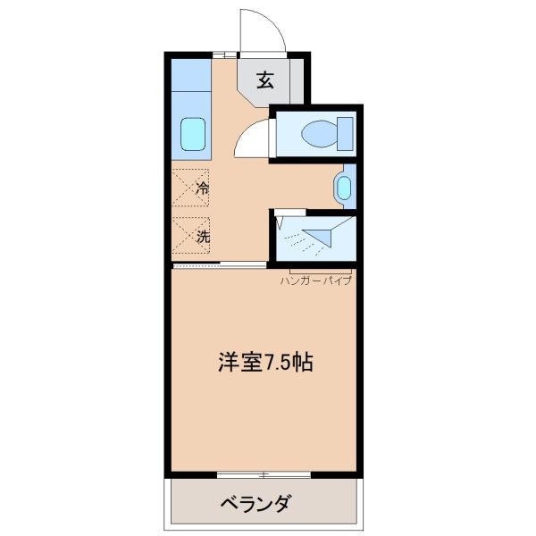 UNITY21(1K/2階)の間取り写真