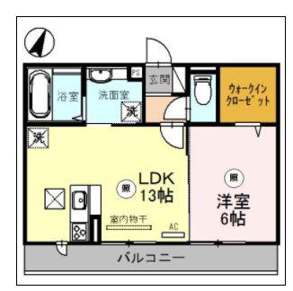 ＪＲ山陽本線 相生駅(兵庫) 徒歩14分 3階建 築8年(1LDK/2階)の間取り写真