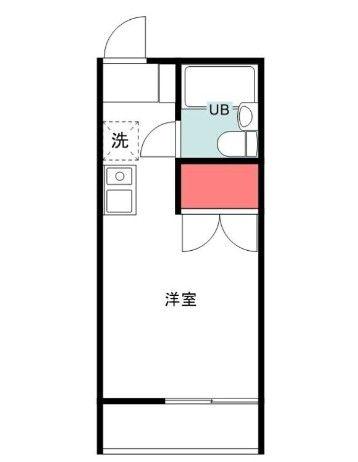 コンフォスタジオ永山(ワンルーム/2階)の間取り写真