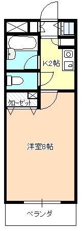 ソナーレ所沢(1K/5階)の間取り写真