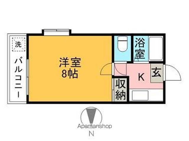 第2岩田ビル(1K/3階)の間取り写真