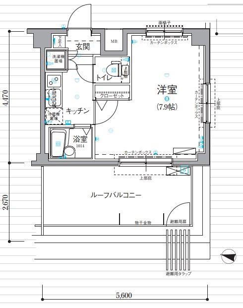 リヴシティ新宿壱番館(1K/7階)の間取り写真