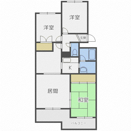 ベルマージュ 522(3LDK/4階)の間取り写真