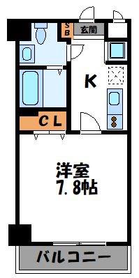 アクアシティ西公園(1K/5階)の間取り写真