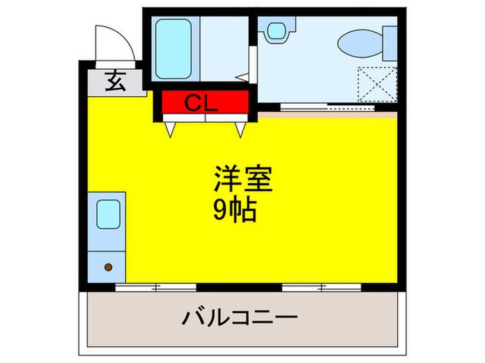 大塩マンション(ワンルーム/3階)の間取り写真