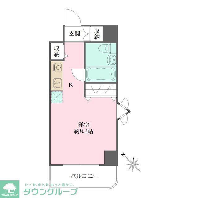 サイプレス北新宿(ワンルーム/5階)の間取り写真