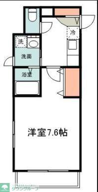 東急東横線 武蔵小杉駅 徒歩11分 2階建 築20年(1K/2階)の間取り写真
