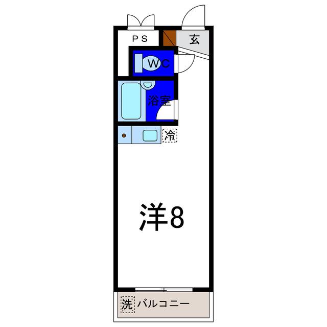 ハイツ21(ワンルーム/3階)の間取り写真
