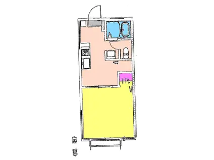 DIAS A1(1K/2階)の間取り写真