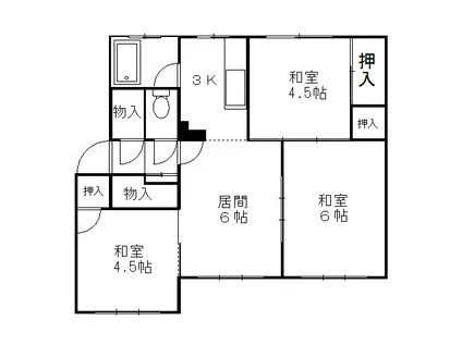 若草401マンション(3DK/3階)の間取り写真