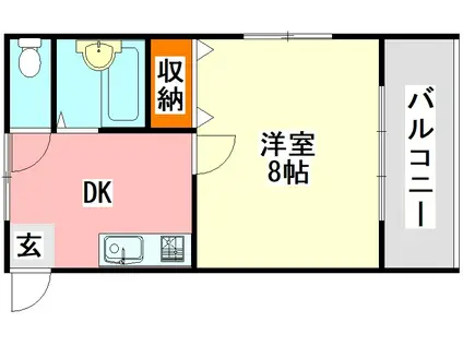 シルフィー(1K/1階)の間取り写真