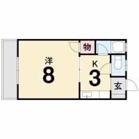 コーポモニカ(1K/2階)の間取り写真