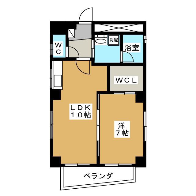 フェリークス院内(1LDK/2階)の間取り写真
