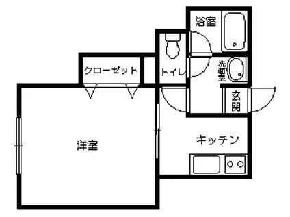 ひまわり館II(1K/2階)の間取り写真