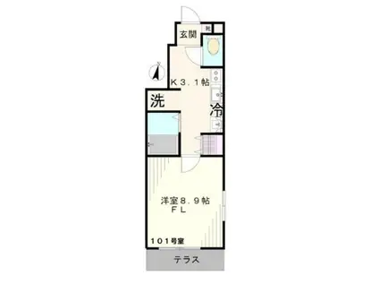 千駄木Jマンション(1K/1階)の間取り写真