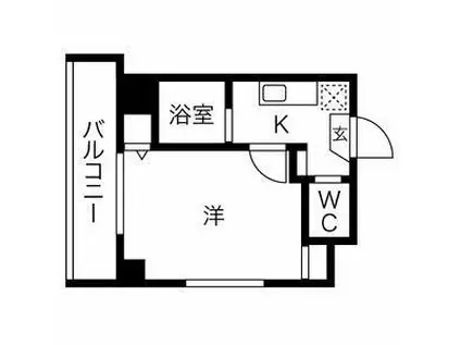 スカイコートヌーベル新宿落合(1K/8階)の間取り写真