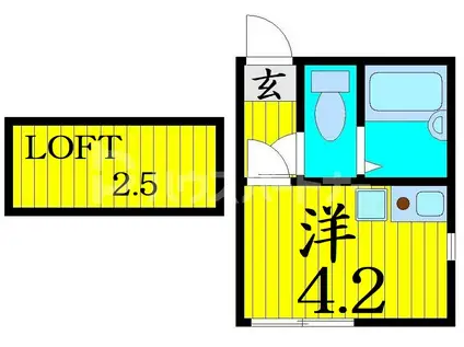 エスポワール西尾久(ワンルーム/3階)の間取り写真