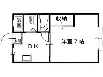鹿隈リゾートタウン21号地(1K/1階)の間取り写真