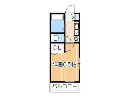 三国ヶ丘ピア(1K/3階)の間取り写真
