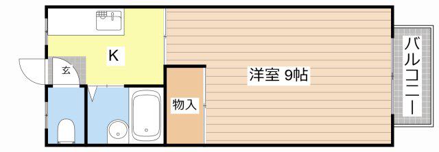 コーポ幸(1K/2階)の間取り写真
