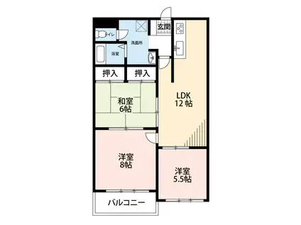 ダイヤモンド寿泉(3LDK/4階)の間取り写真