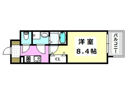 ファーストフィオーレ吹田ブランシェ(1K/7階)の間取り写真