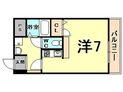 グランプラスシャトー(ワンルーム/3階)の間取り写真