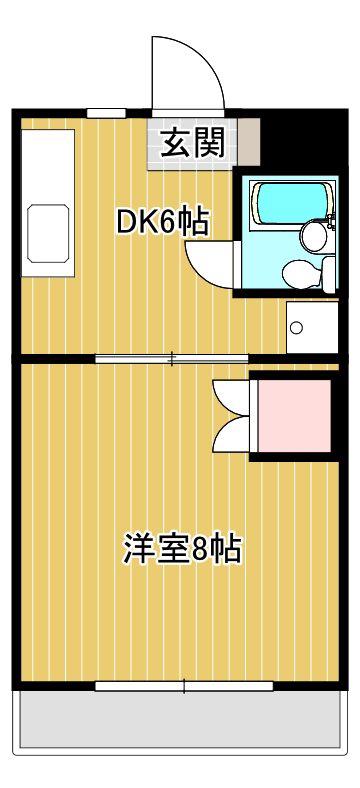 MANSION DIANA(1DK/1階)の間取り写真