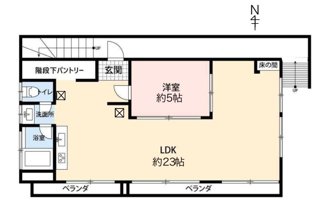 三幸ビル(1LDK/1階)の間取り写真