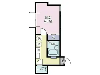 グランドーレ小金井(1K/1階)の間取り写真