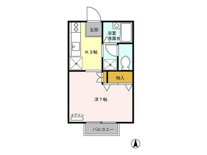 マ・メゾン(1K/2階)の間取り写真