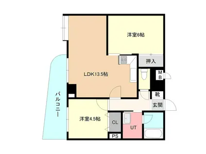 真駒内ガーデンハウス(2LDK/2階)の間取り写真