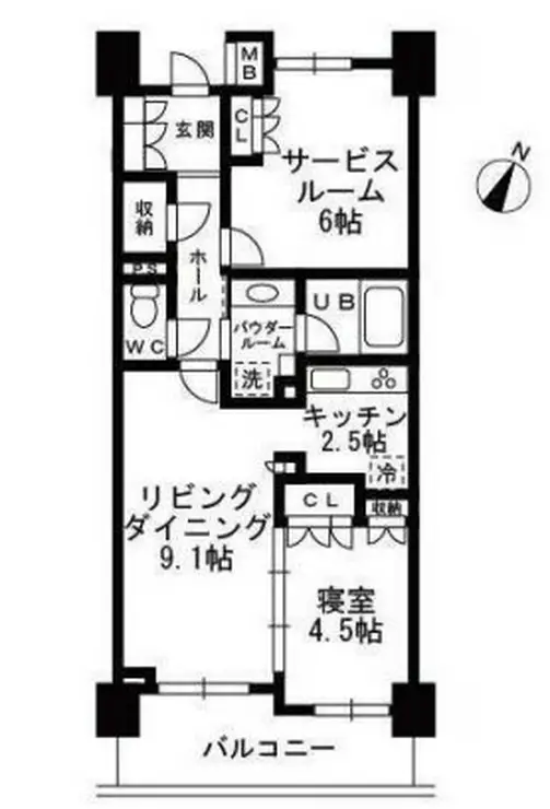 シャンピアグランデ深沢 5階階 間取り