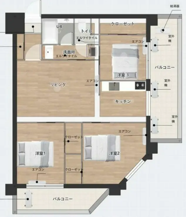 グランドパレス田町 6階階 間取り