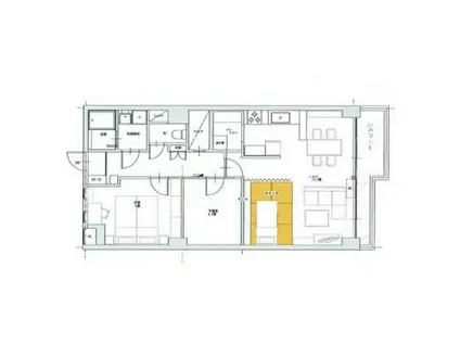 ネオプラザ北仙台(2LDK/2階)の間取り写真